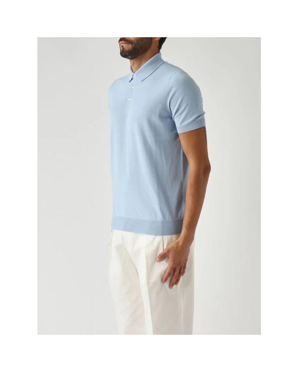 Gran Sasso Blue Polo Shirts for men