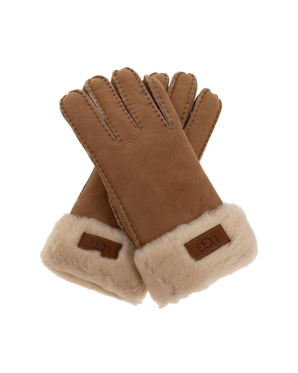 Ugg Brown Handschuhe Mit Logo