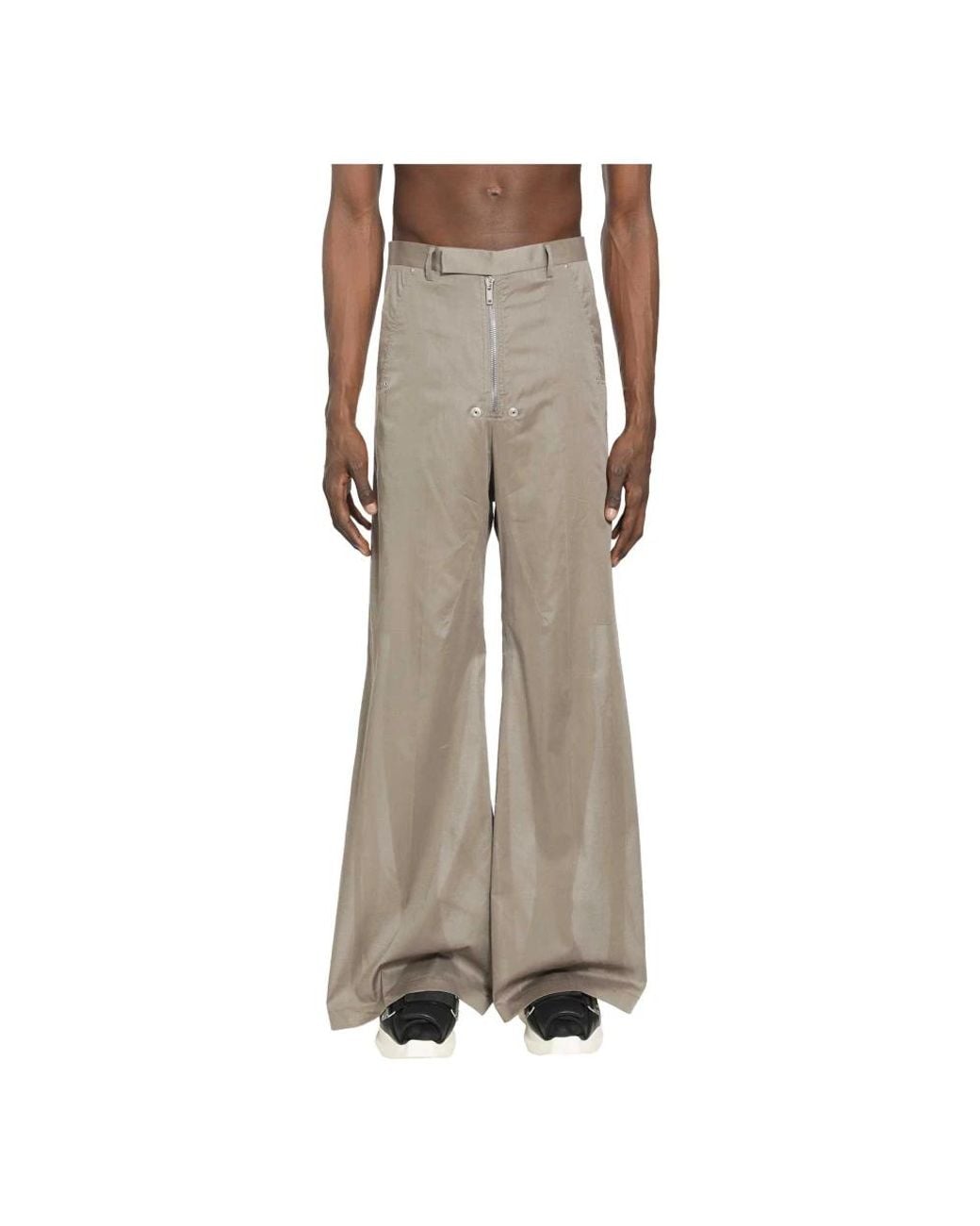Rick Owens Natural Wide Trousers for men