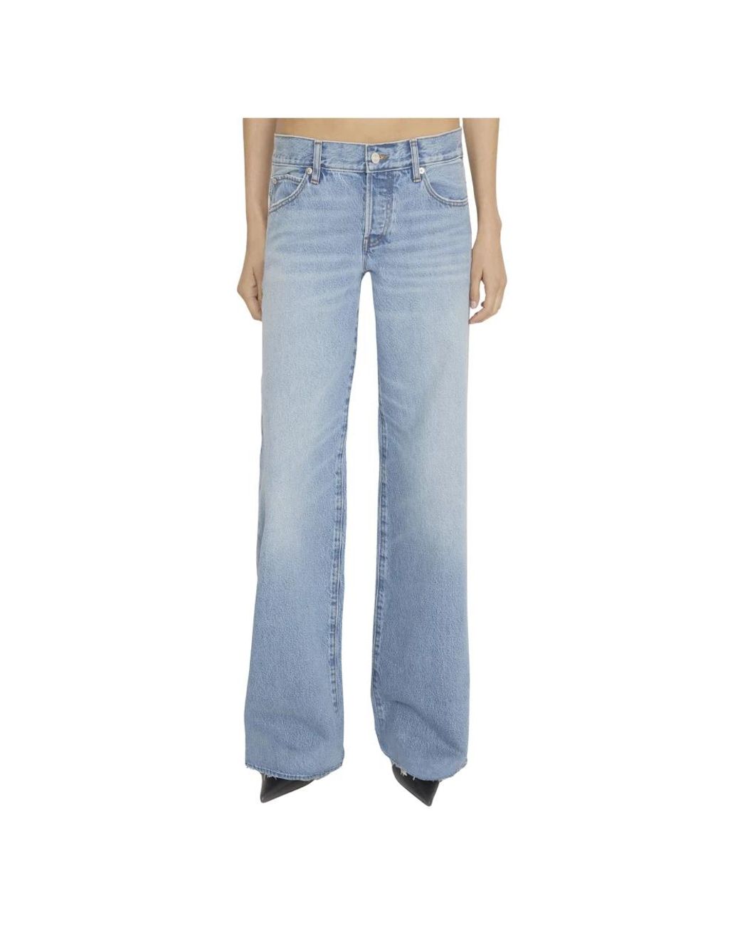 FRAME Blue Wide Jeans
