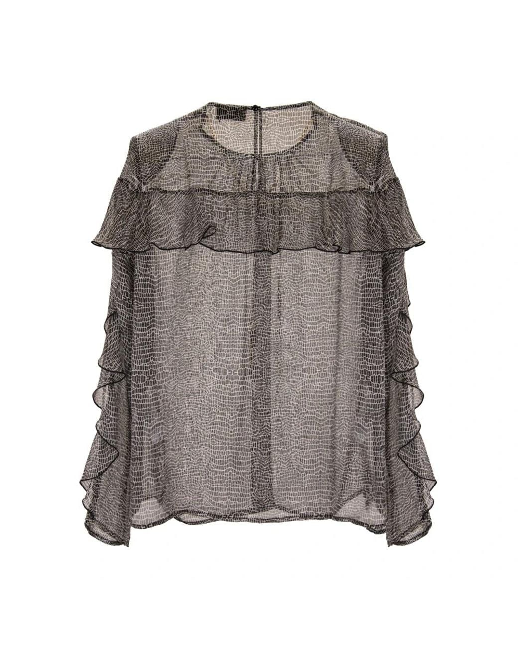 Elisabetta Franchi Gray Blouses