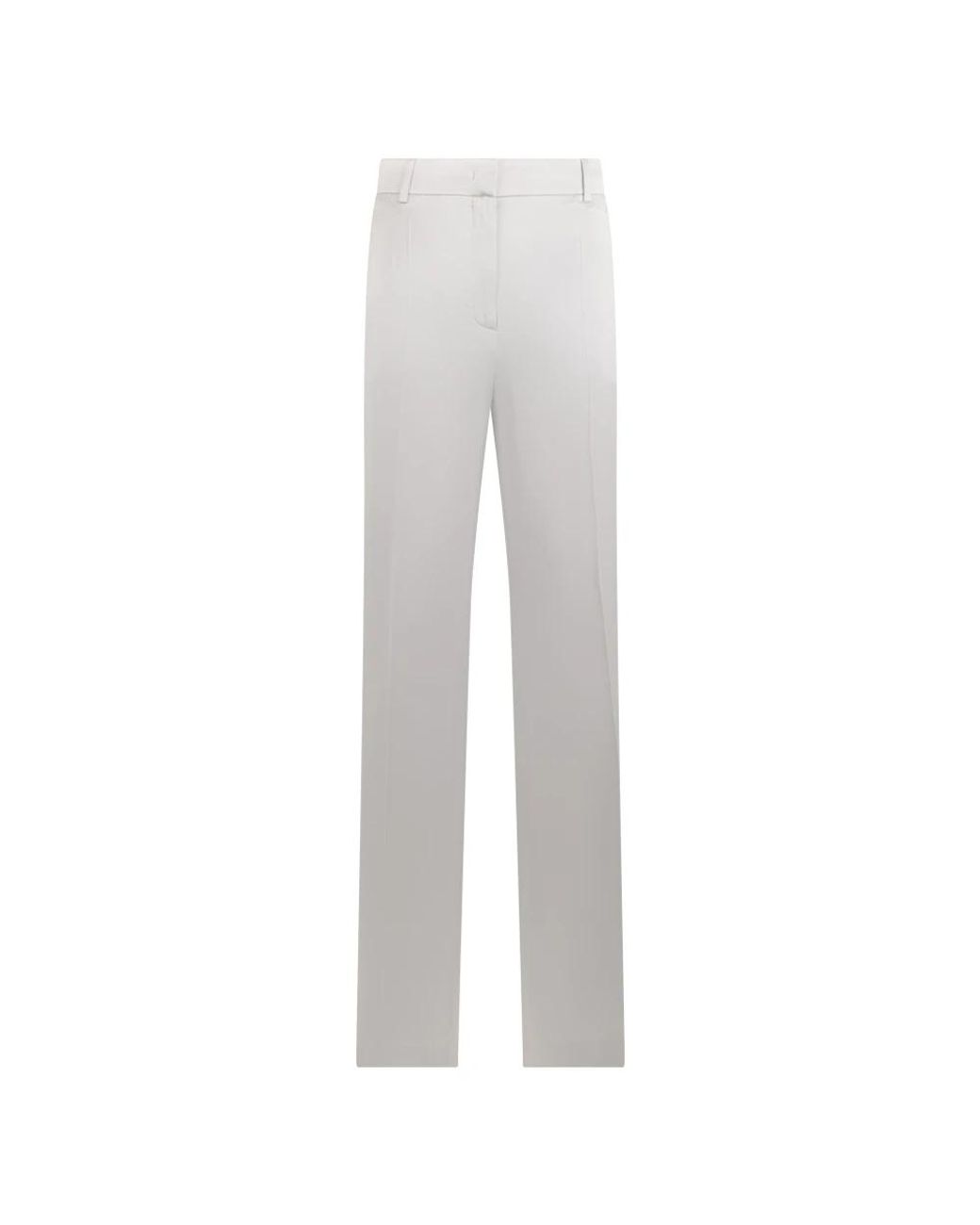 Alberta Ferretti Gray Straight Trousers