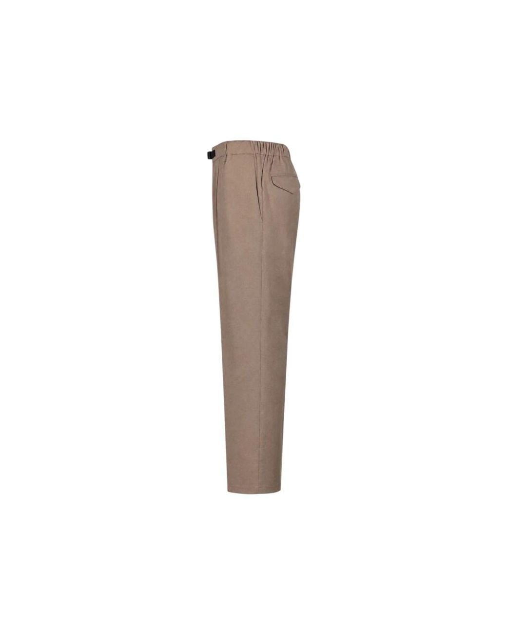 White Sand Brown Slim-Fit Trousers