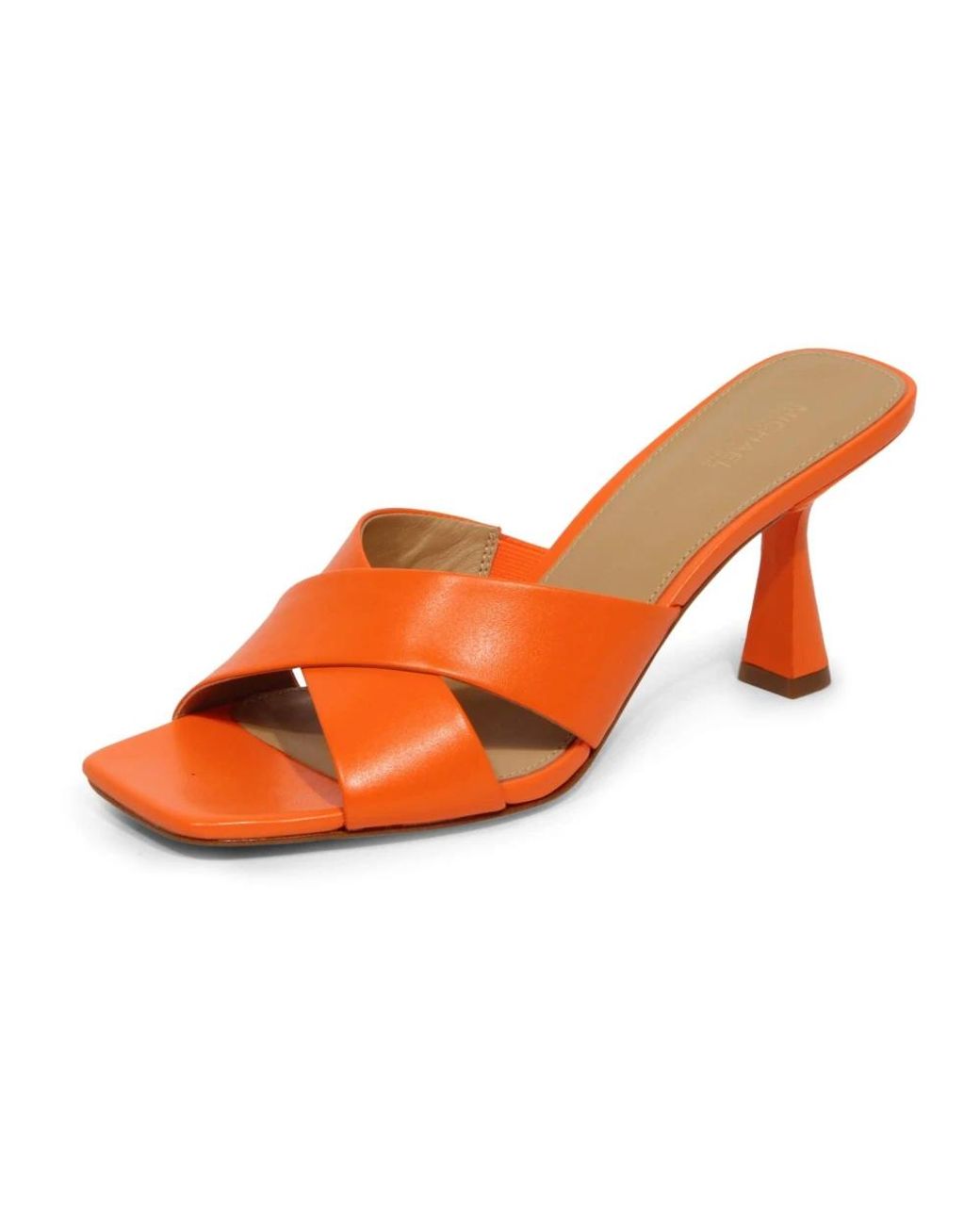 Michael Kors Orange Heeled Mules