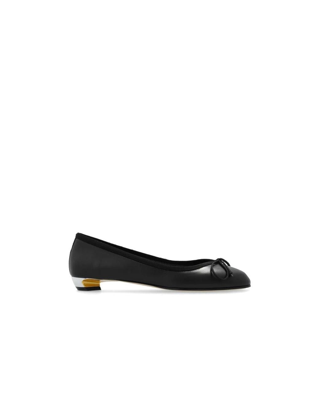 McQueen Leren Balletflats in het Black
