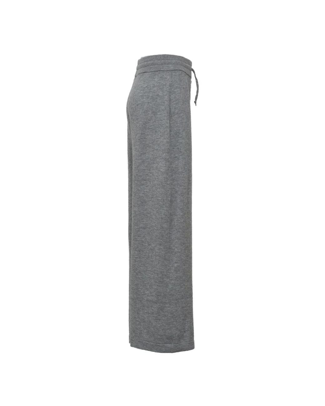 Autry Gray Soft Wool Drawstring Straight-Leg Sweatpants