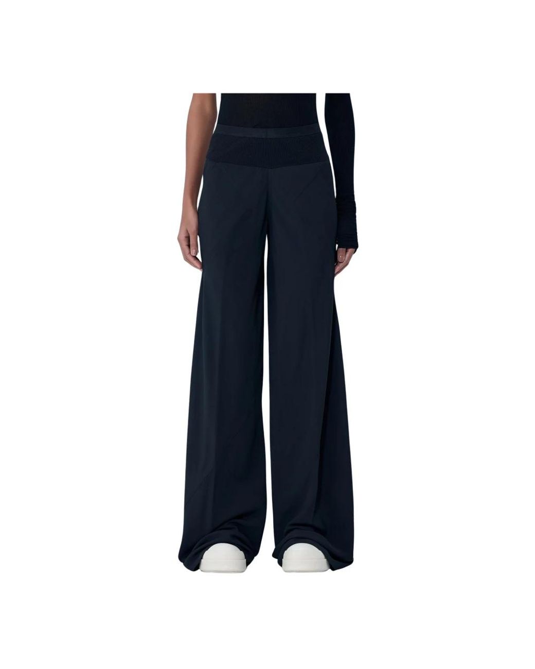 Rick Owens Blue Wide Trousers