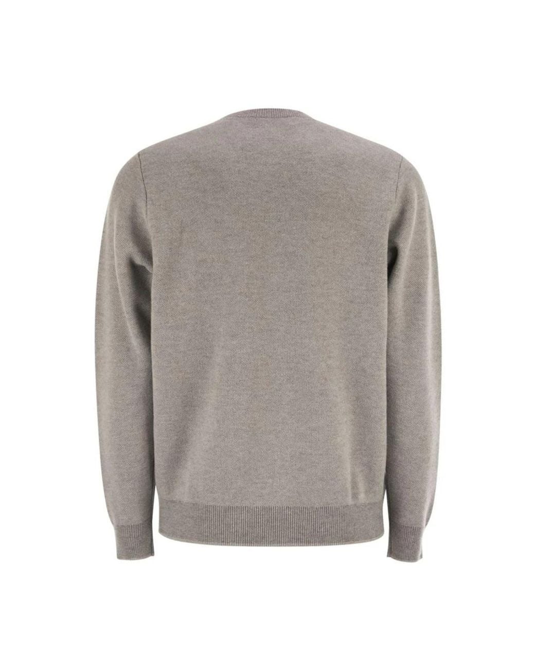 Peserico Gray Round-Neck Knitwear for men