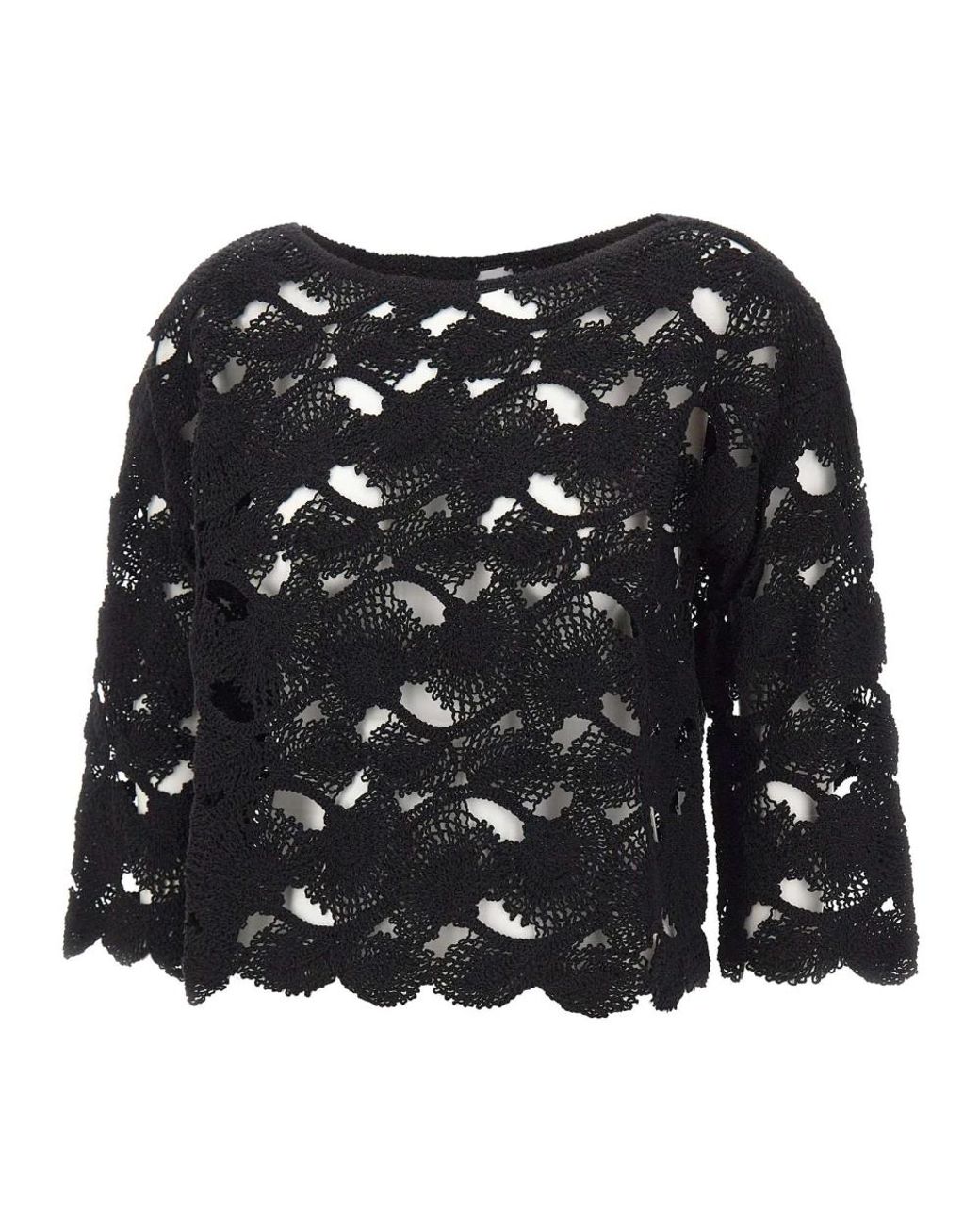 Kangra Trui Met Boothals in het Black