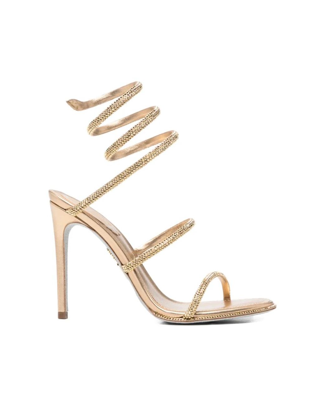Rene Caovilla Metallic High Heel Sandals