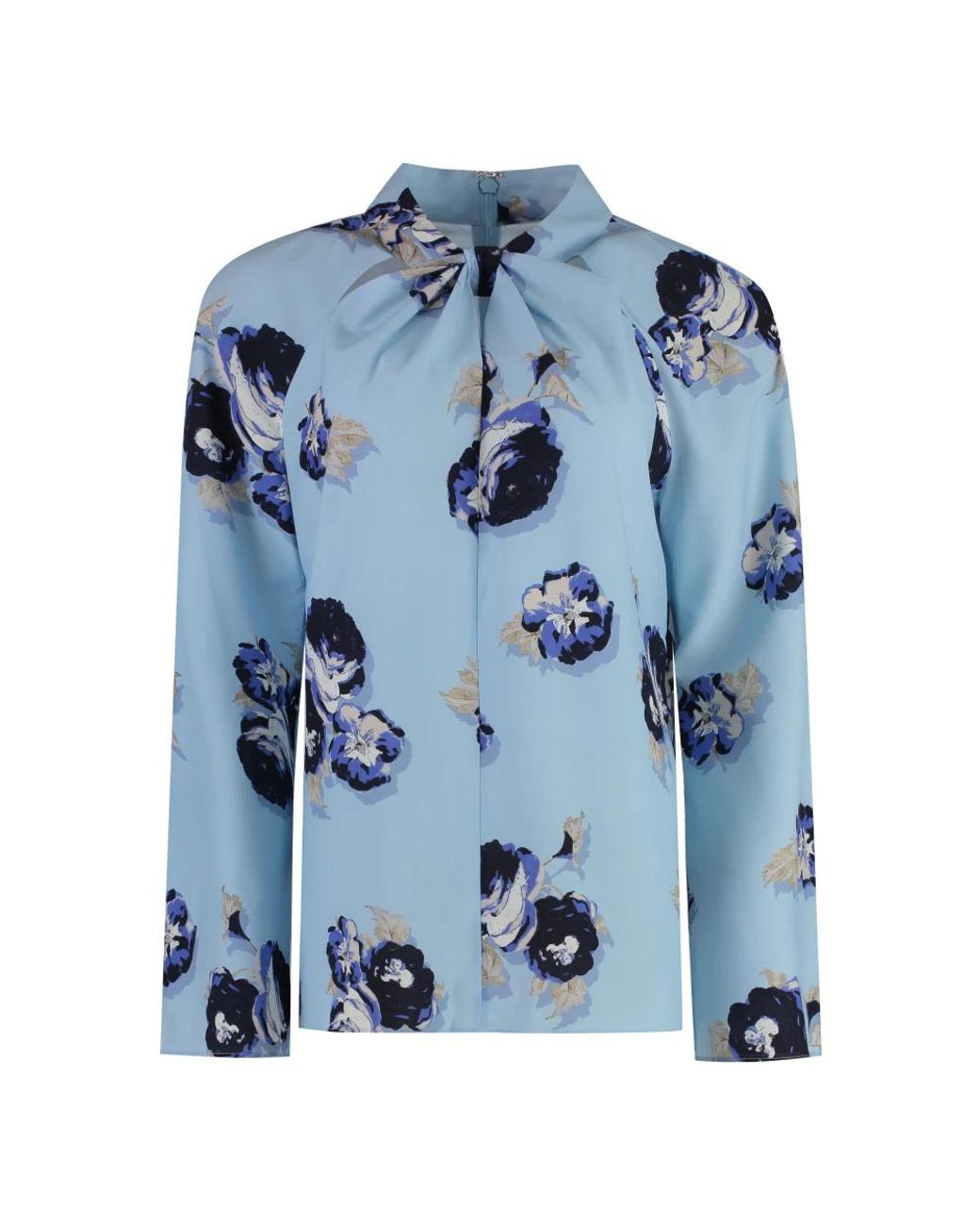 St. John Zijdenmix Blouse in het Blue