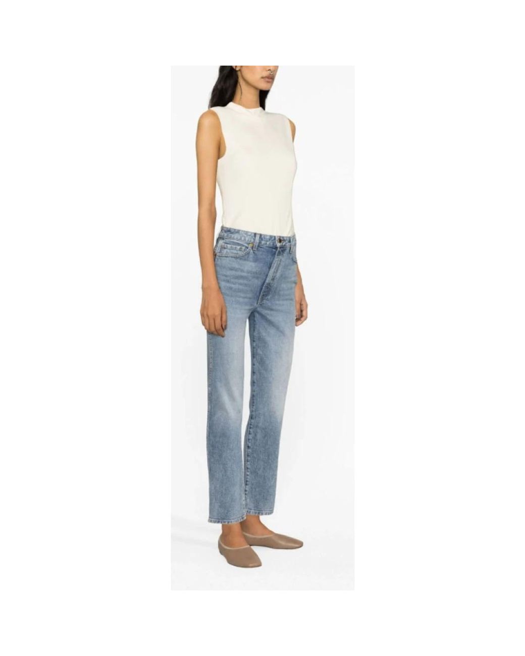Khaite Blue Straight Fit Jeans