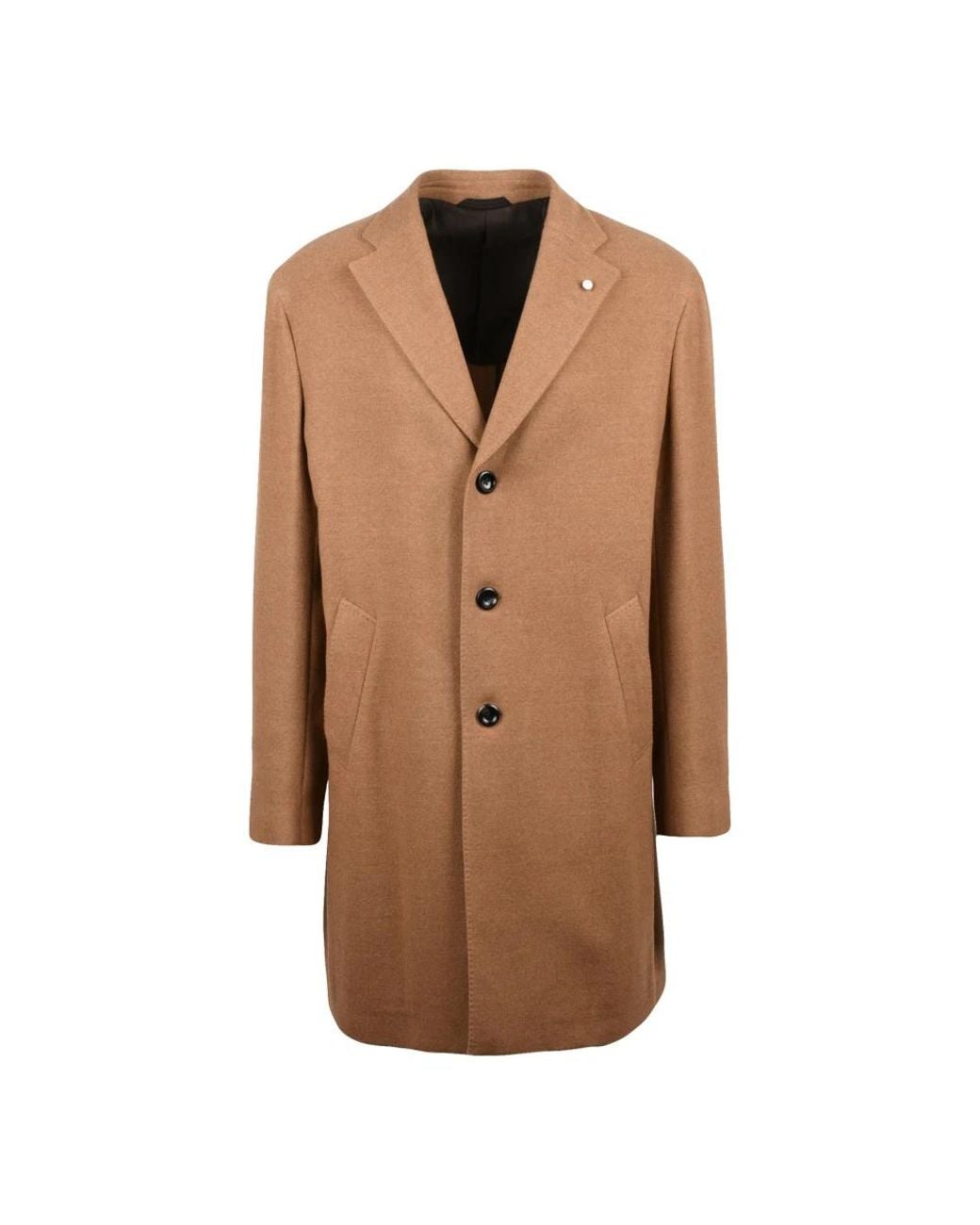 Luigi Bianchi Brown Single-Breasted Coats for men