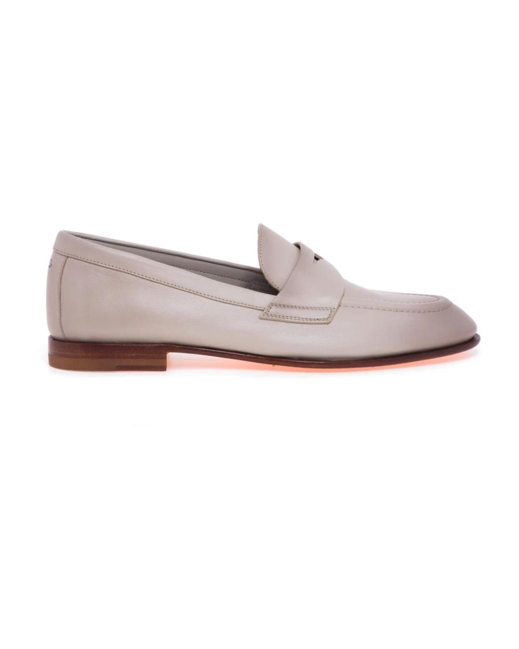 Santoni Gray Penny Loafer