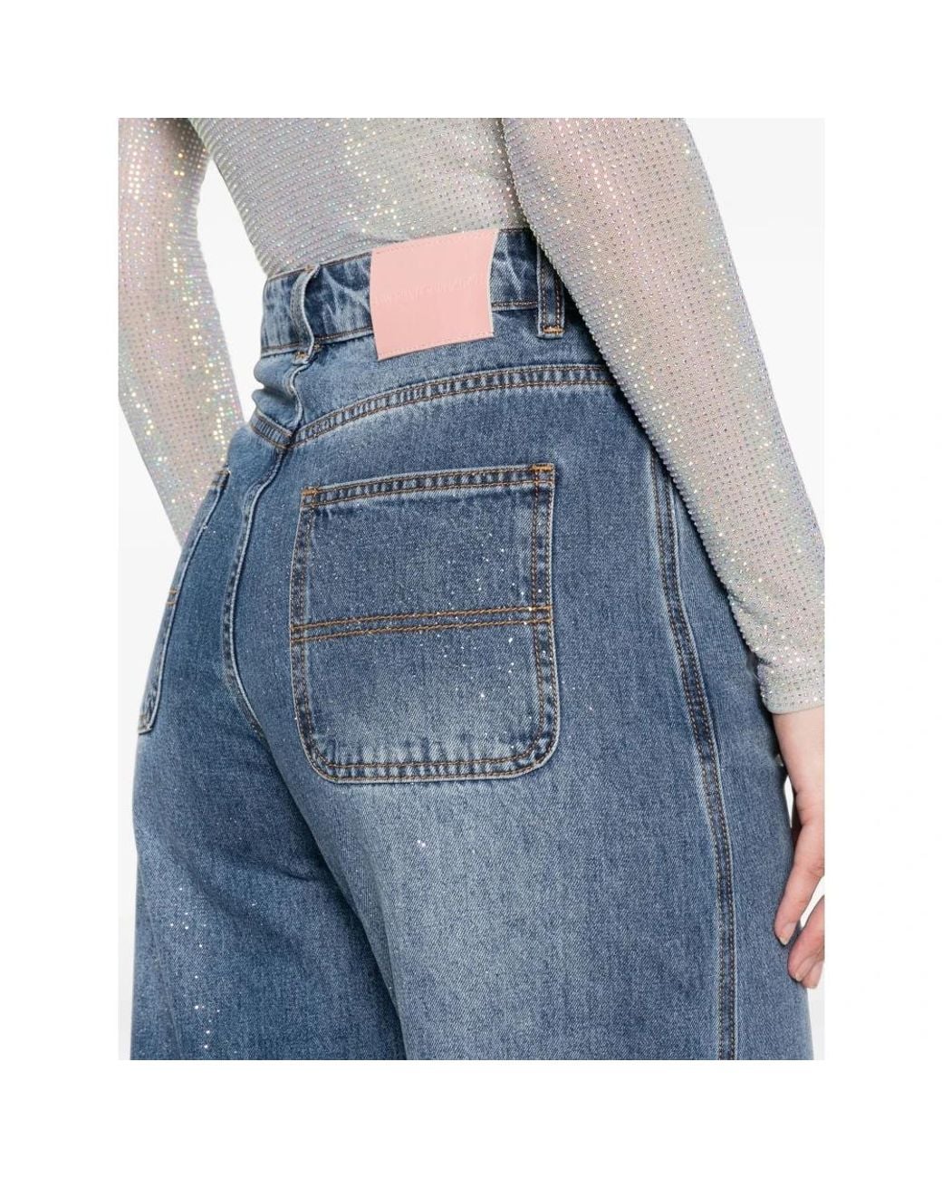 Twentyfourhaitch Blue Wide Jeans