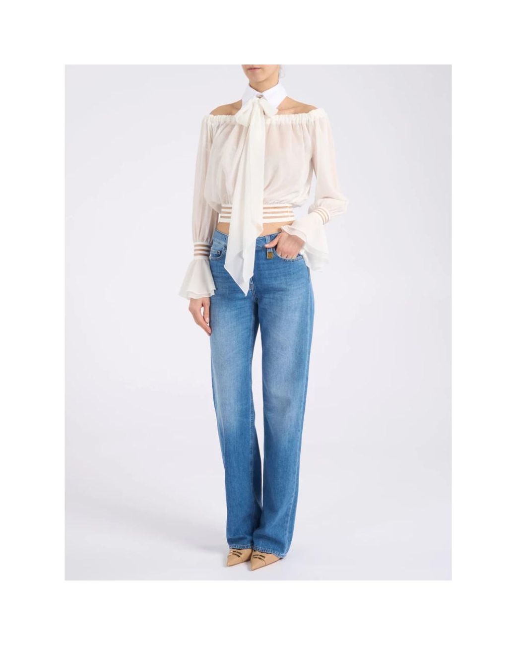 Elisabetta Franchi White Blouses