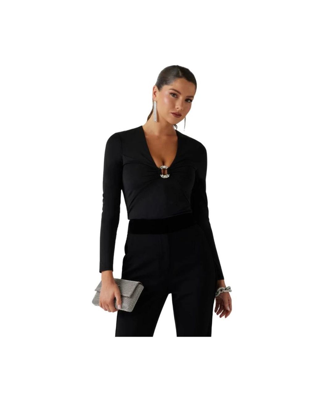 Marciano Black Long Sleeve T-Shirts