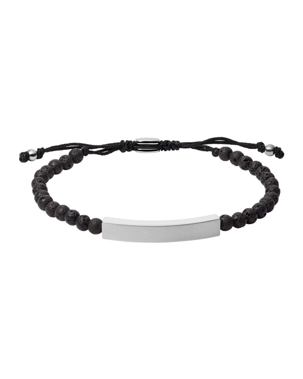 Bracelets Fossil de hombre de color Black