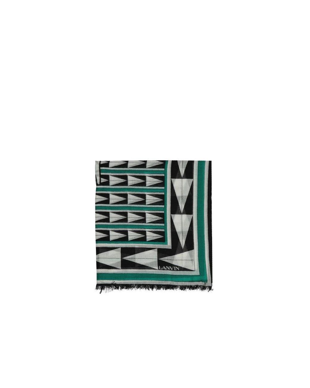 Lanvin Accessoires ,Veelkleurig ,Wol Bicolor Wollen Sjaal in het Green