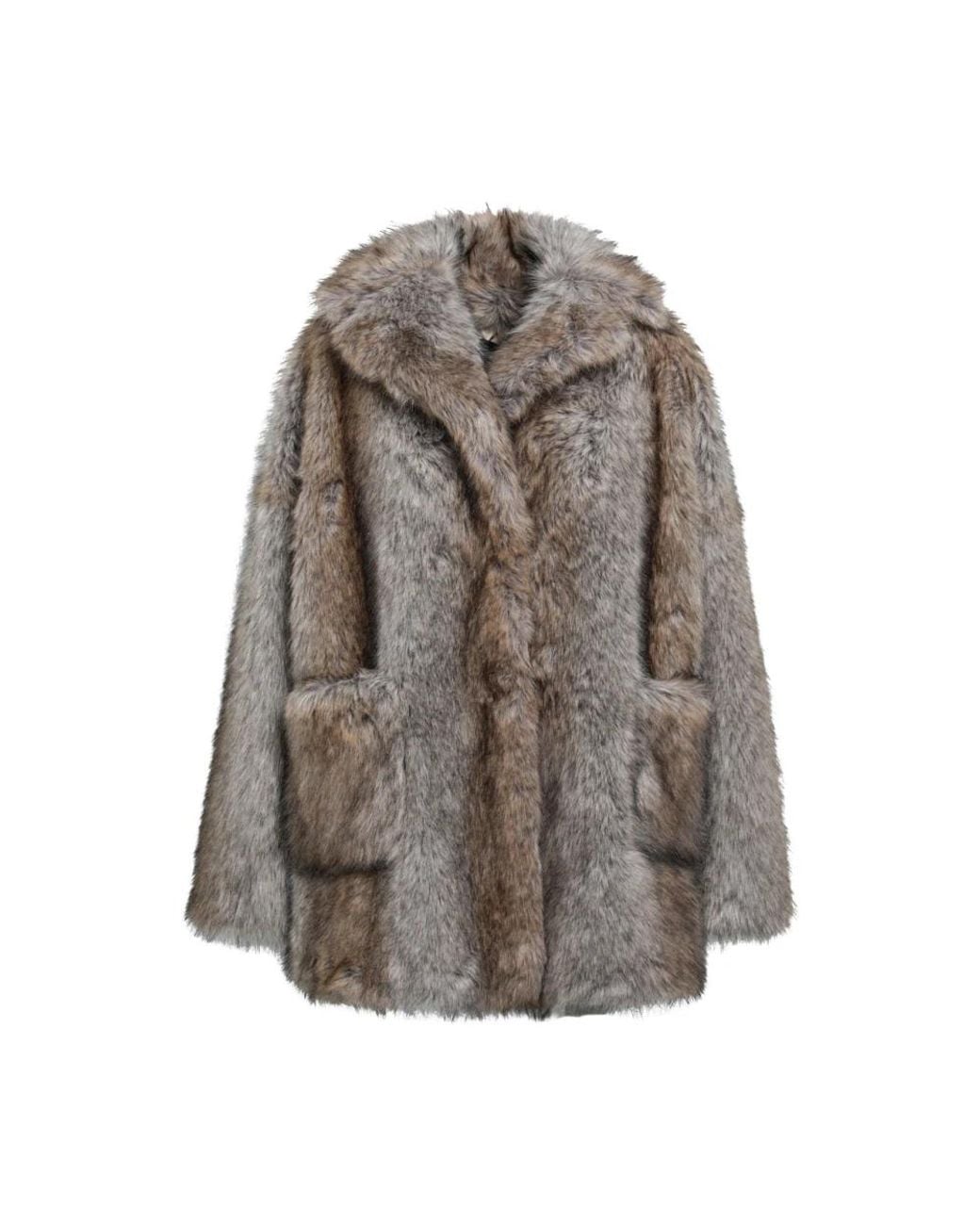 BB COUTURE Gray Faux Fur & Shearling Jackets