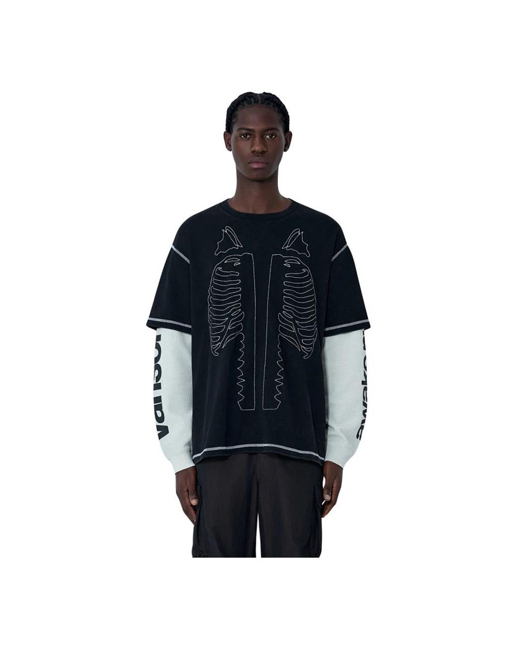 AWAKE NY Blue Long Sleeve Tops for men