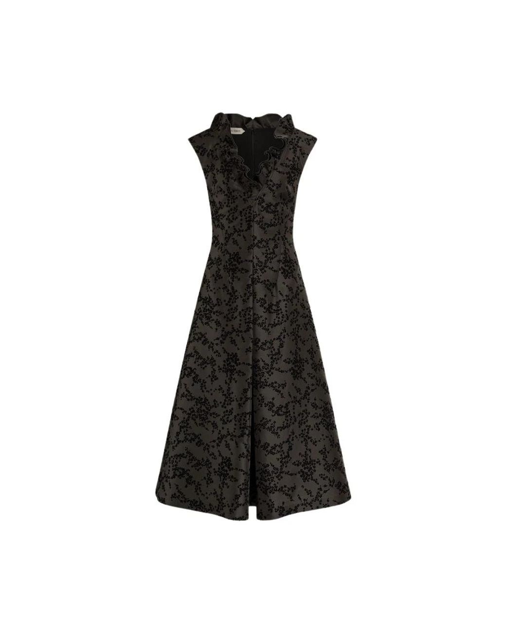 Alberta Ferretti Black Midi Dresses