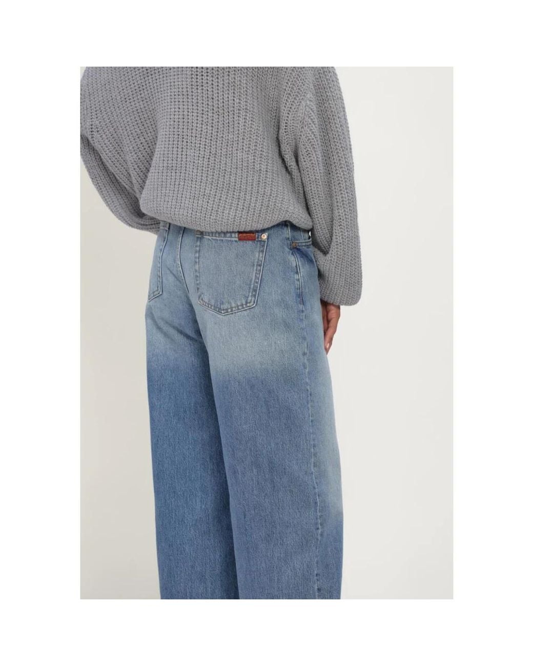 7 For All Mankind Blue Loose Fit Jeans