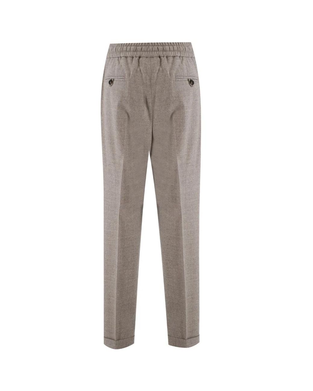 Kiton Gray Straight Trousers