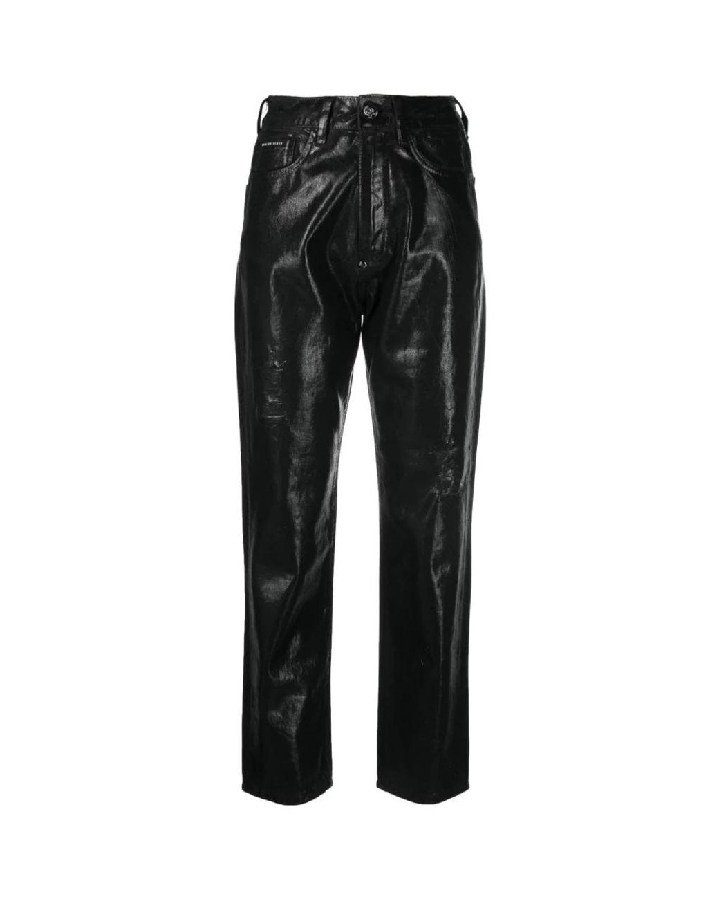 Philipp Plein Jeans ,Zwart ,Katoen Straight Jeans in het Black