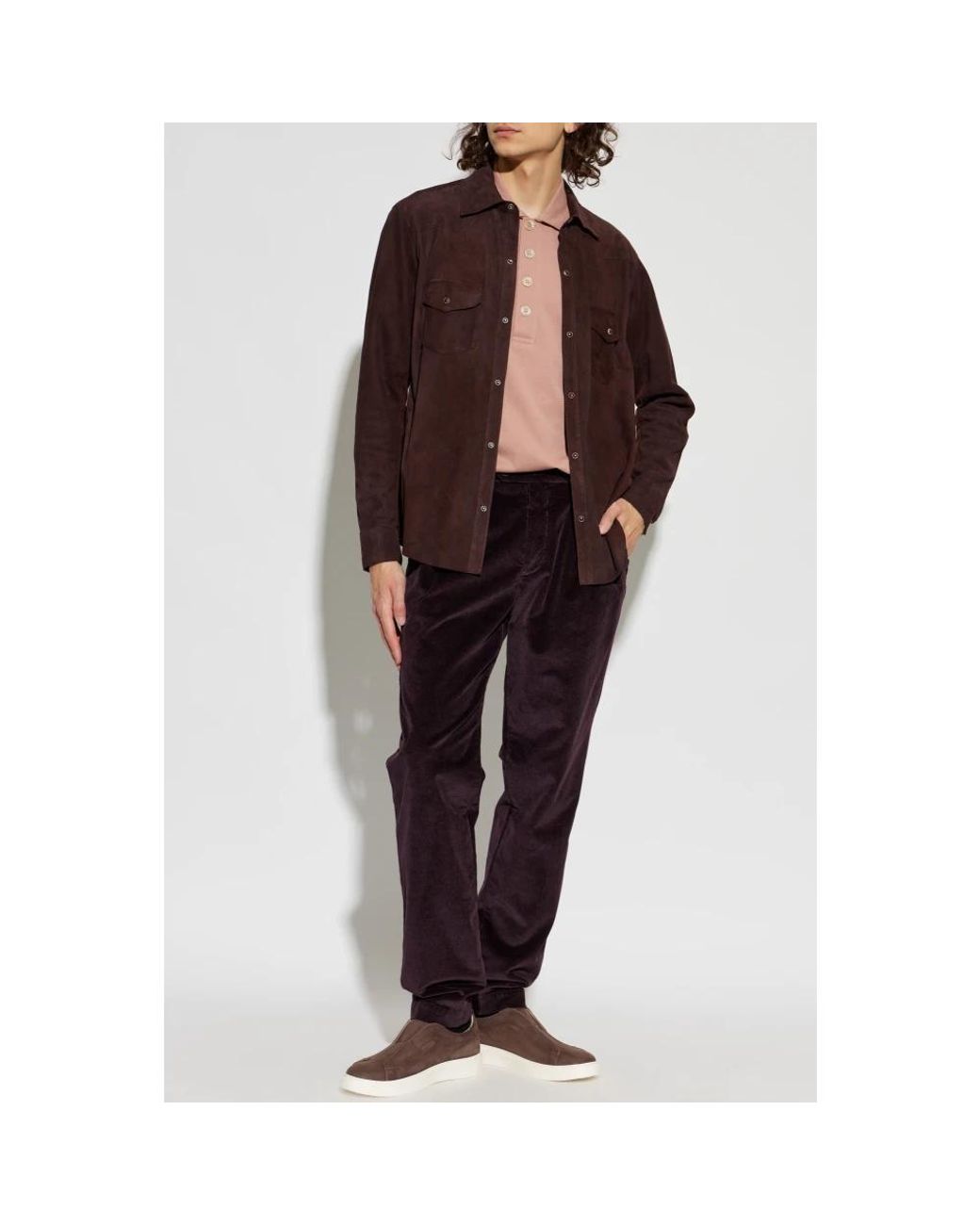Leather Jackets di Eleventy in Purple da Uomo