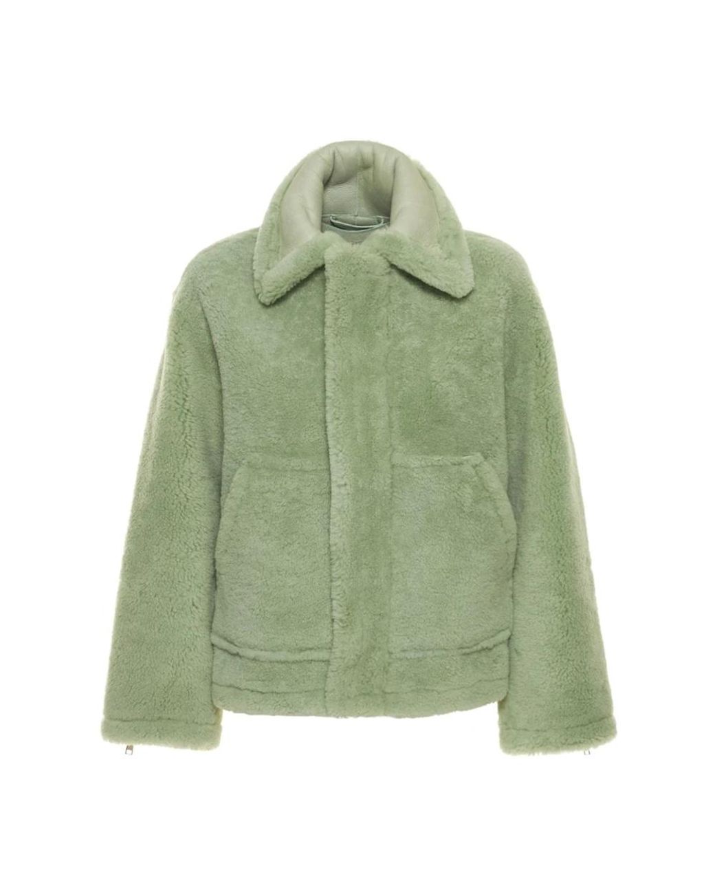Jacquemus Green Faux Fur & Shearling Jackets