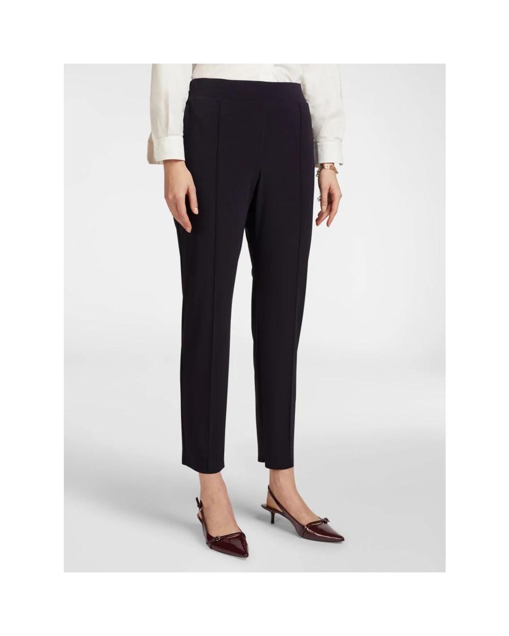 Elena Miro Blue Slim-Fit Trousers