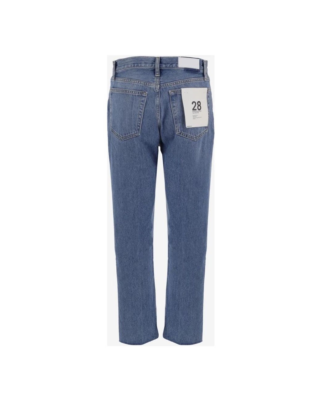 Re/done Blue Straight Fit Jeans