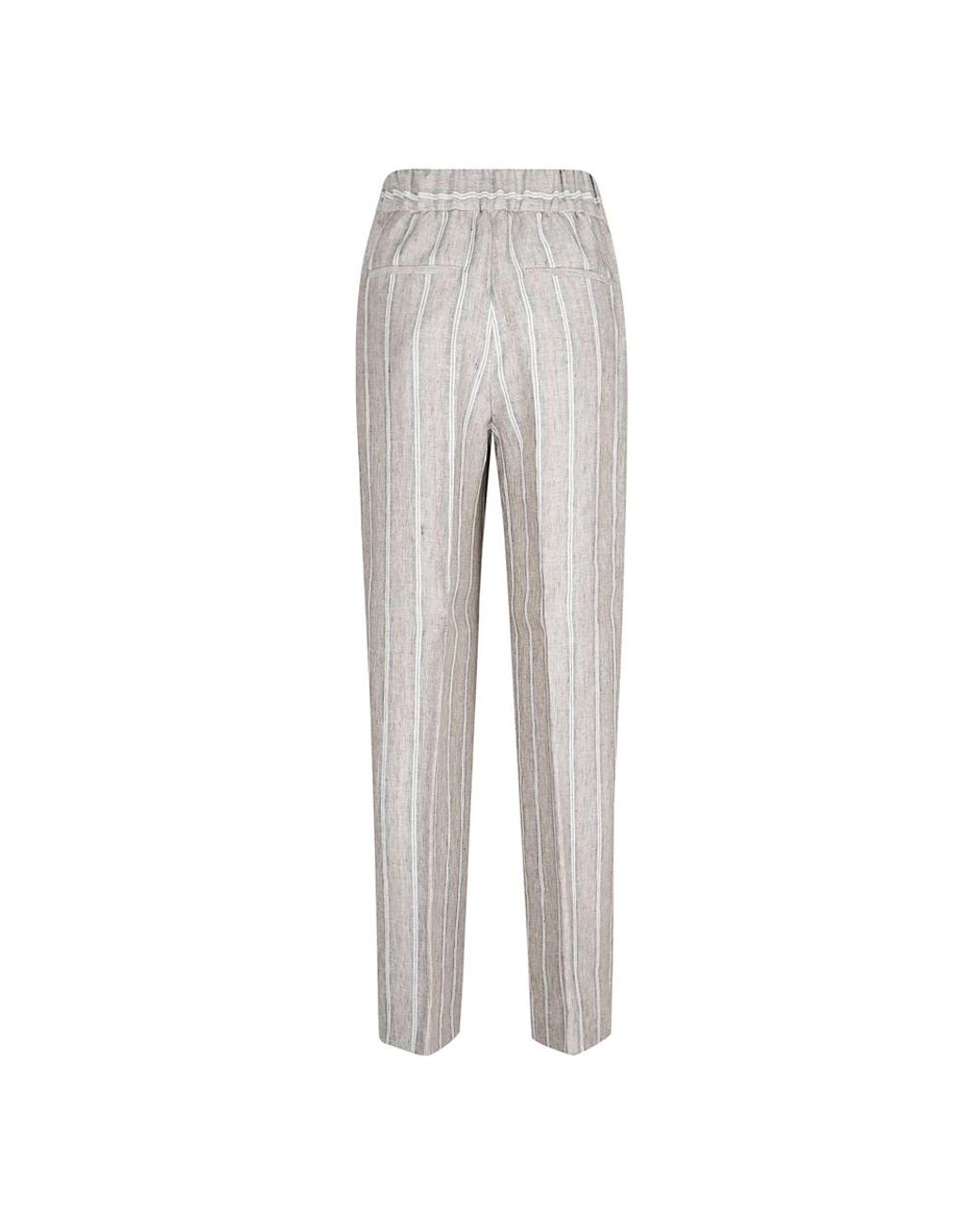Peserico White Slim-Fit Trousers