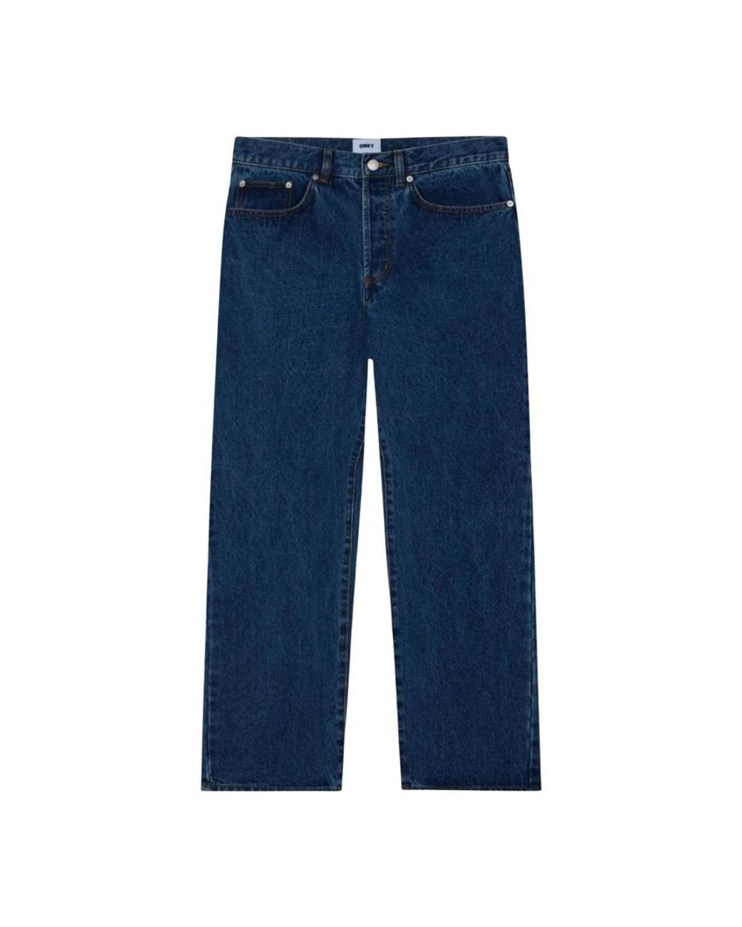 Obey Blue Straight Fit Jeans for men