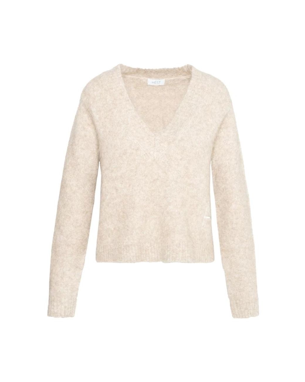 Hèst White V-Neck Knitwear