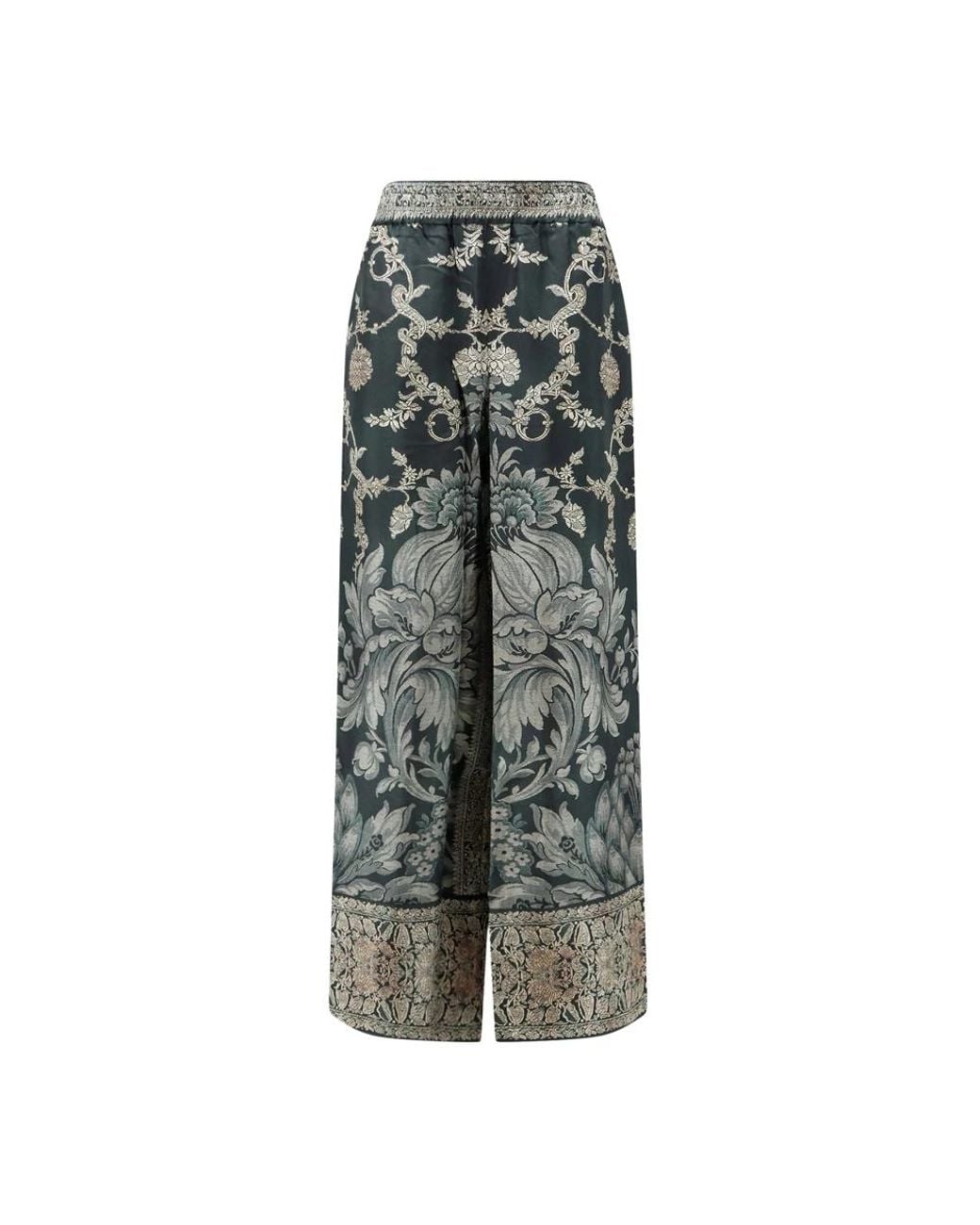 Pierre Louis Mascia Gray Wide Trousers