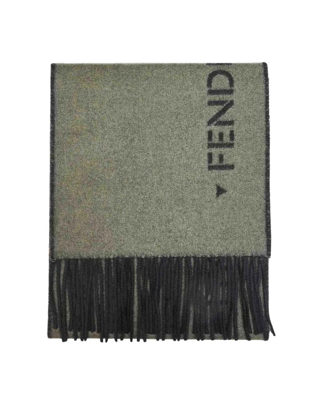 Fendi Green Winter Scarves for men