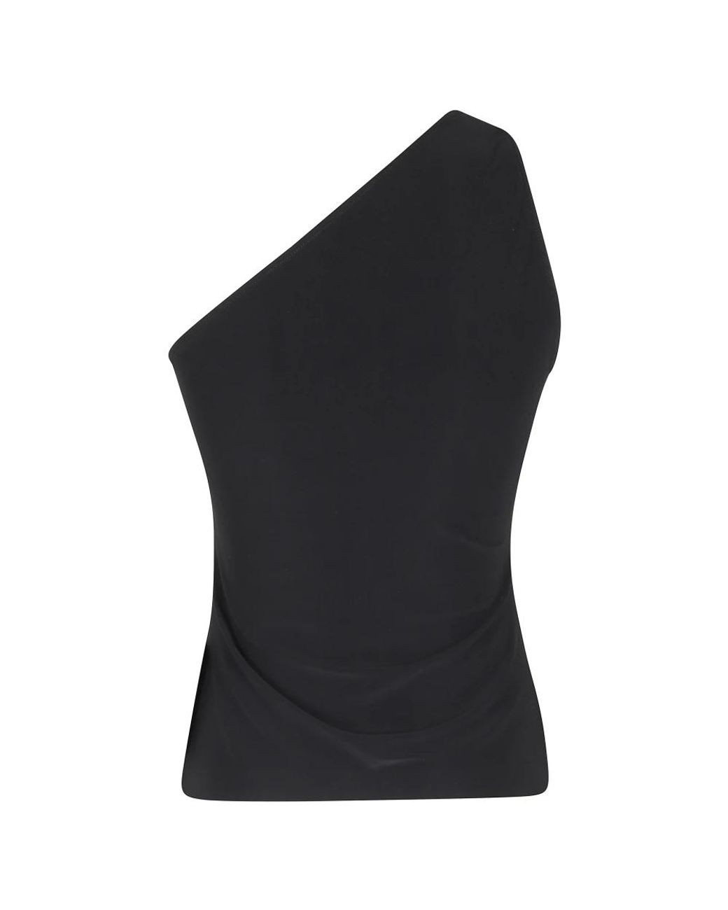Norma Kamali Black One-Shoulder-Top