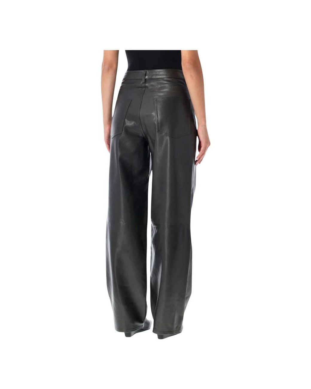 Rohe Black Leather Trousers