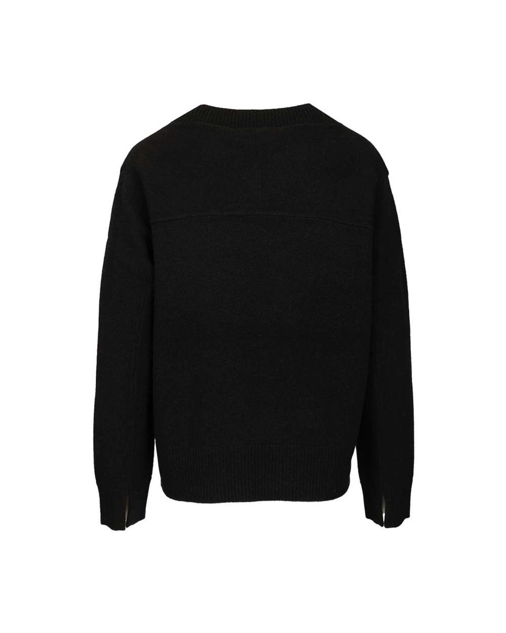 Maison Kitsuné Black V-Neck Knitwear