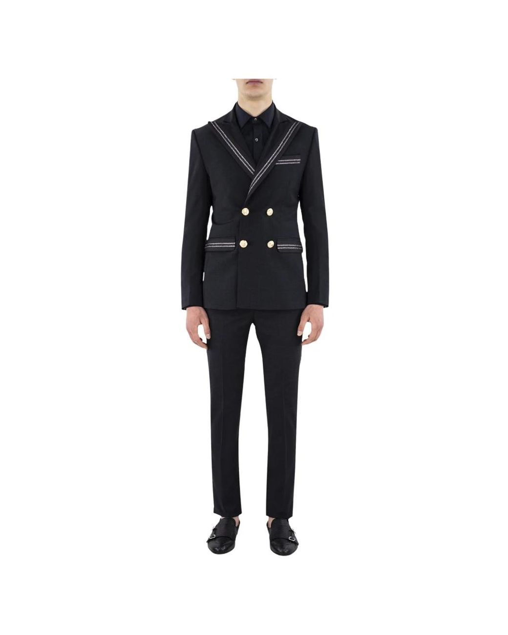 Cor Sine Labe Doli Black Double Breasted Suits for men