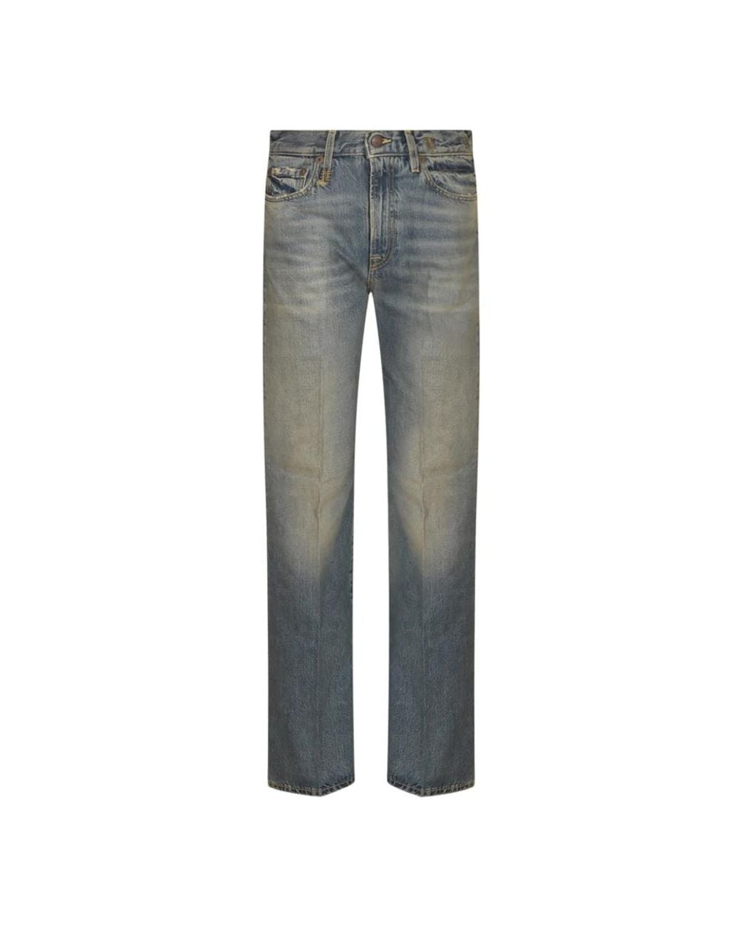 R13 Gray Straight Fit Jeans
