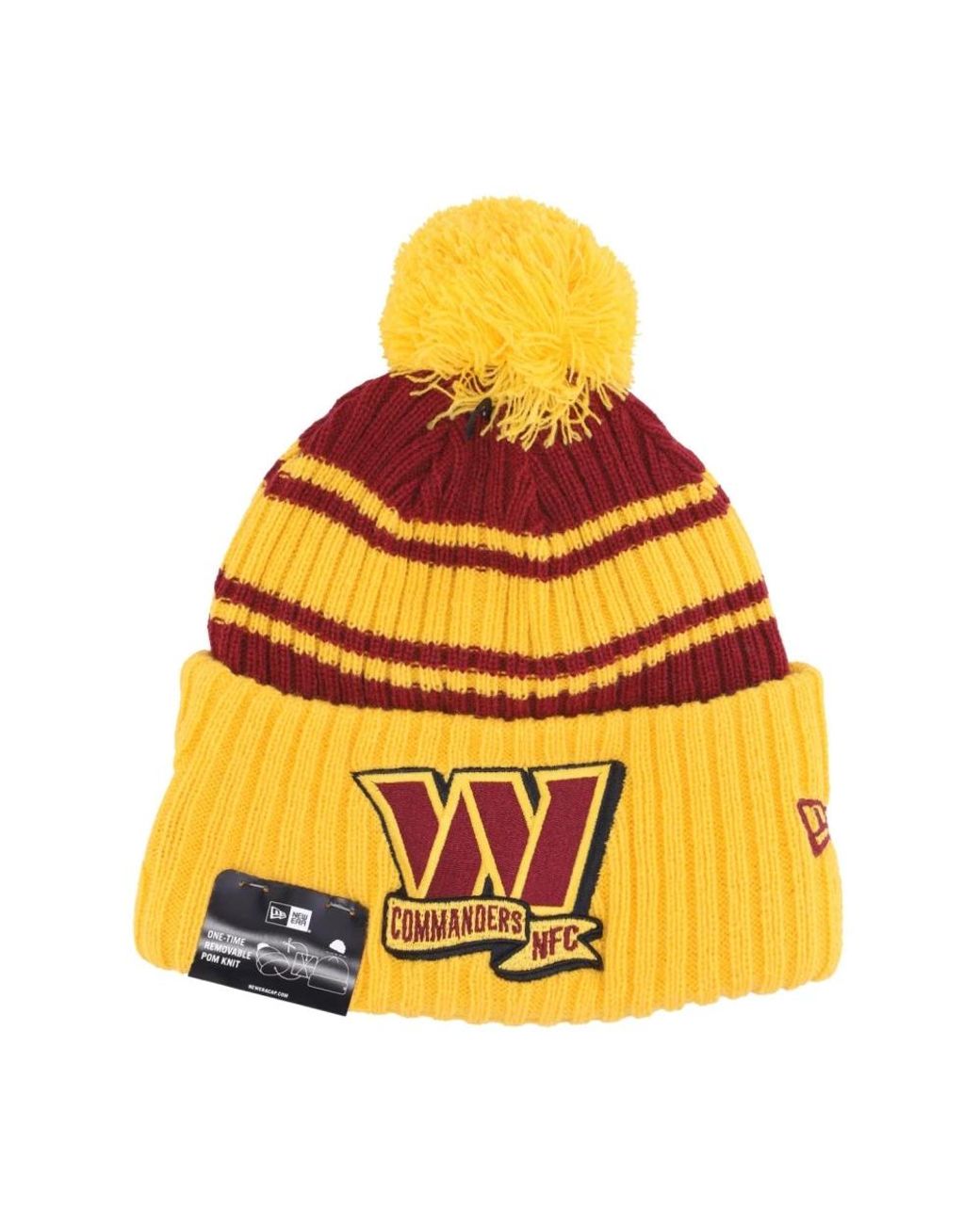 KTZ Accessoires ,Veelkleurig ,Pom Pom Beanie Muts Washington Commanders in het Yellow voor heren