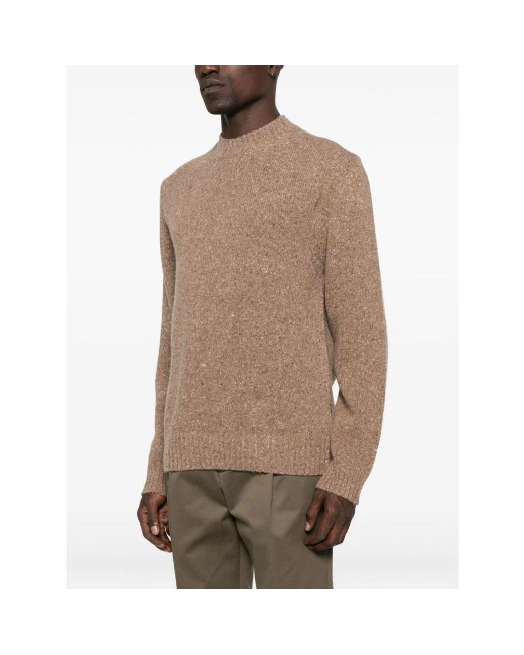 Daniele Fiesoli Brown Round-Neck Knitwear for men