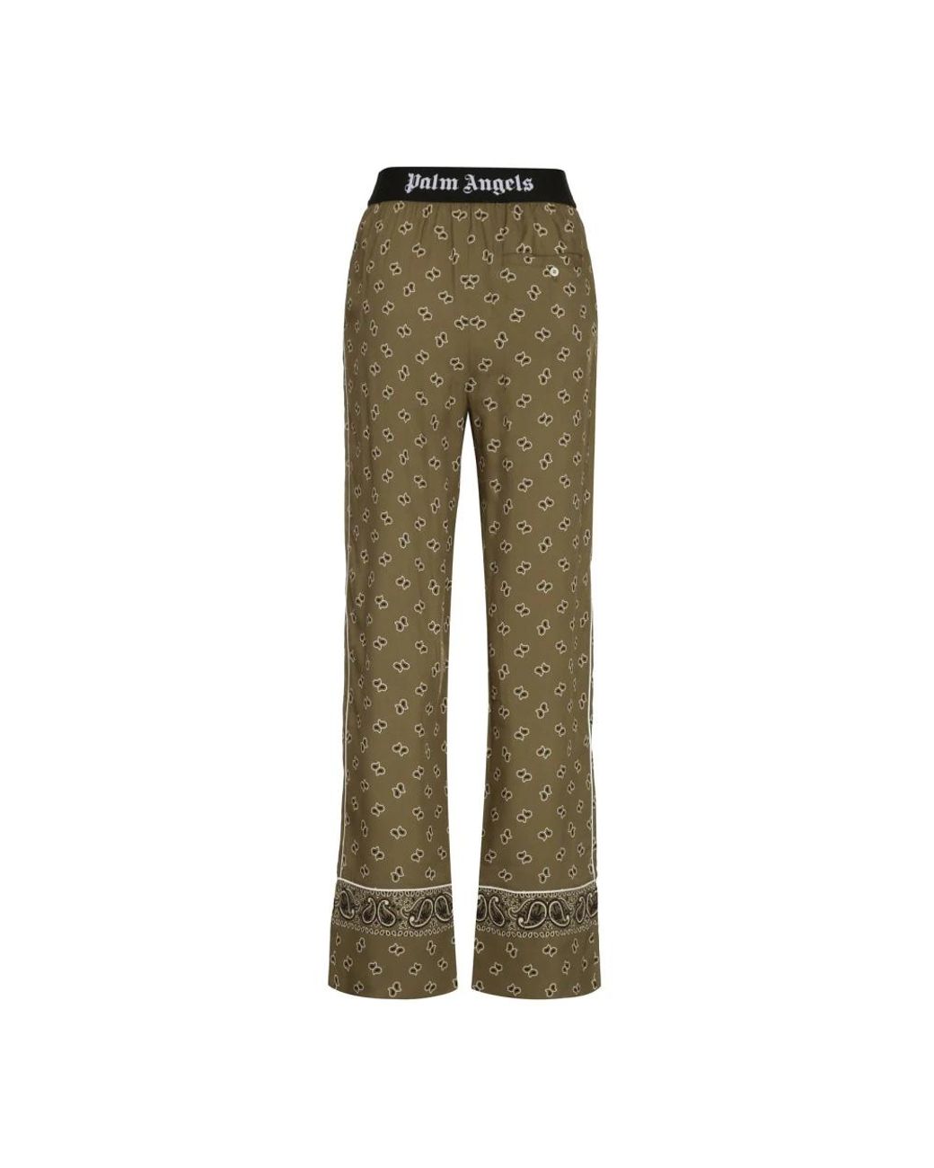 Palm Angels Green Wide Trousers