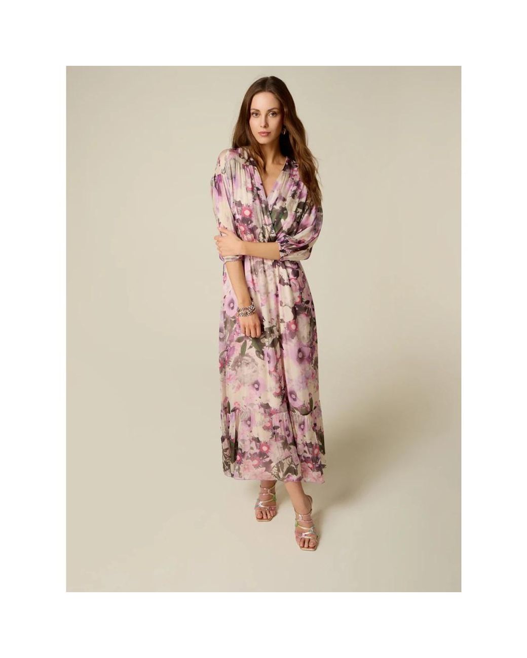 Maxi Dresses Oltre en coloris Pink