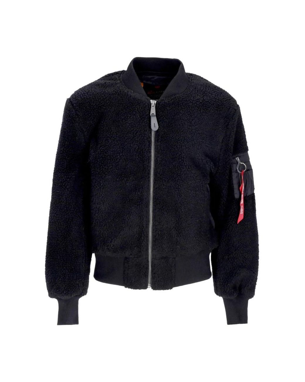 Alpha Industries Jassen ,Zwart ,Polyester Sherpa Teddy Zwart Jack Mannen in het Blue voor heren