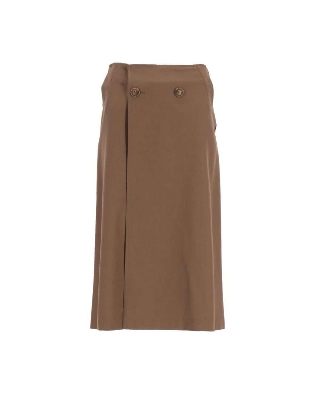 MM6 by Maison Margiela Brown Midi Skirts