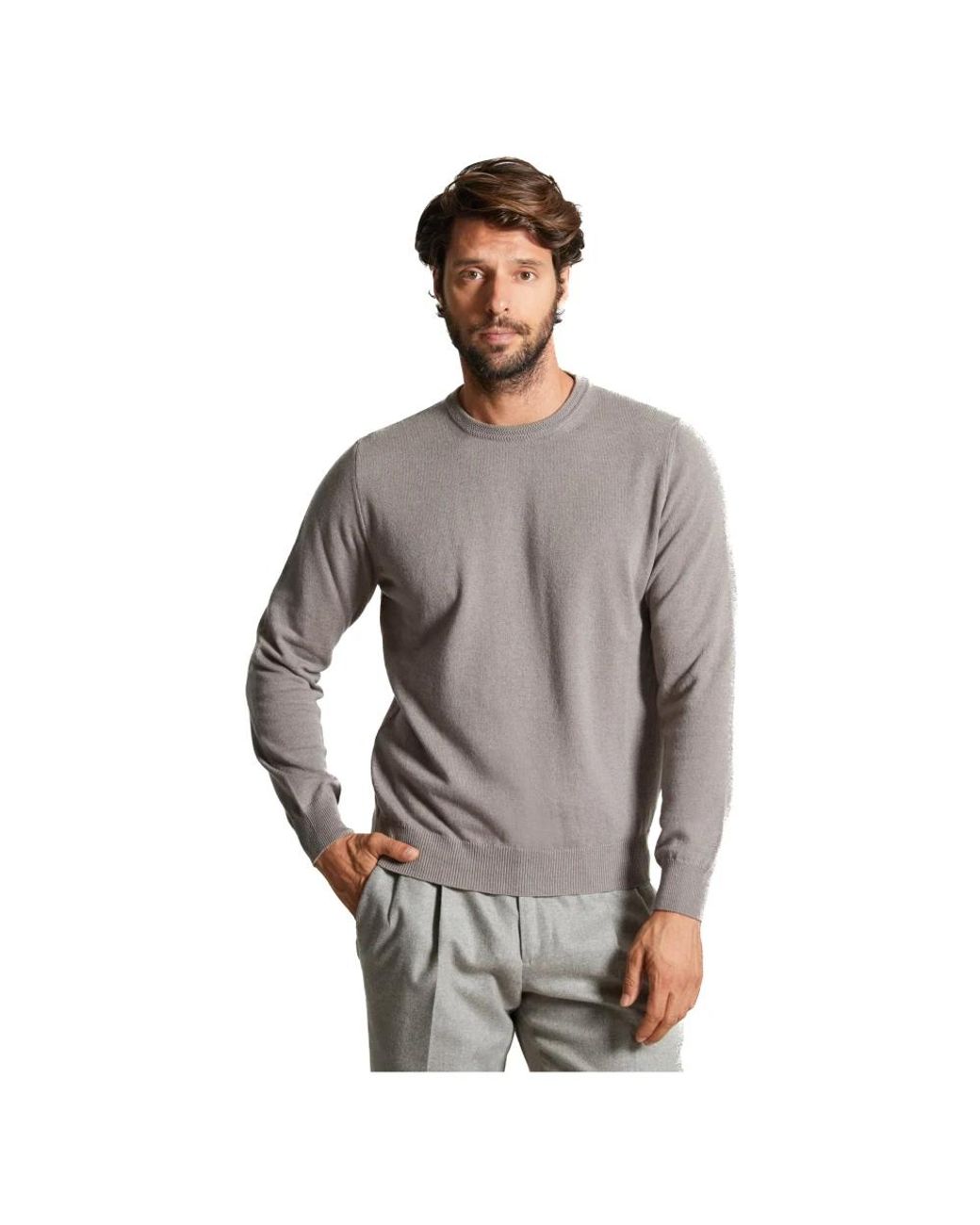 Colombo Gray Cashmere Knitwear for men
